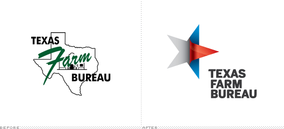Texas Farm Bureau Logo, Before and After
