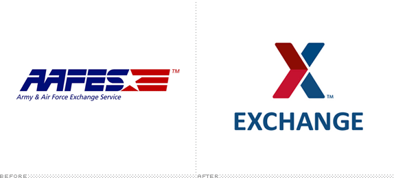 The Exchange Logo, Before and After