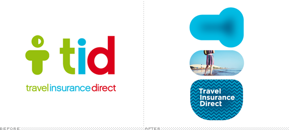 Travel Insurance Direct Logo, Before and After