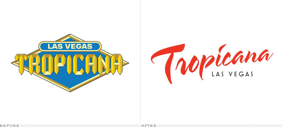 Tropicana Las Vegas Logo, Before and After
