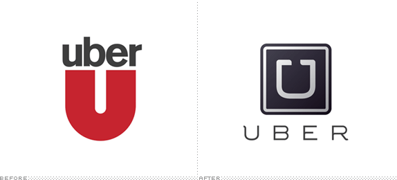 Uber Logo, Before and After