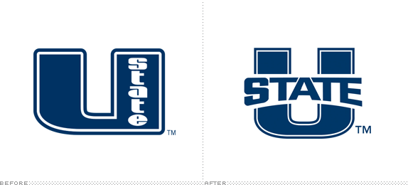 Utah State Athletics Logo, Before and After