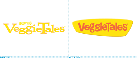 Veggie Tales Logo, Before and After