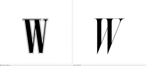 W Magazine Logo, Before and After