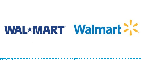 Walmart Logo, Before and After