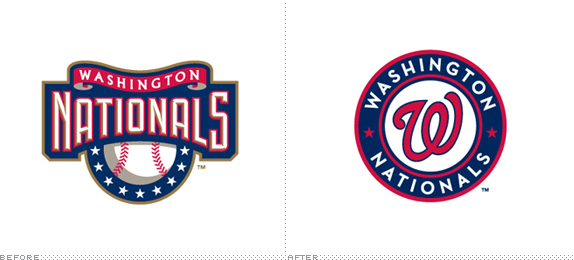 Washington Nationals Logo Before and After
