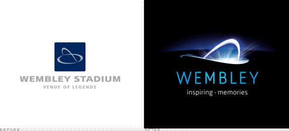 Wembley Stadium Logo, Before and After