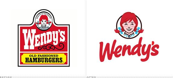 Wendy's Logo, Before and After