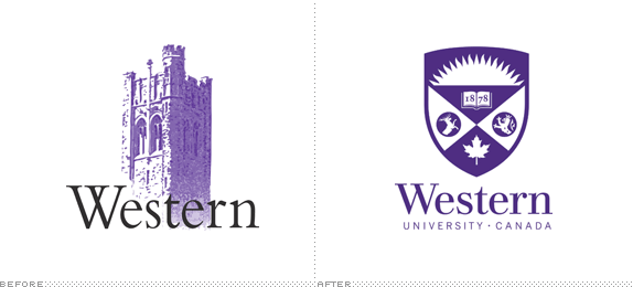Western University Logo, Before and After