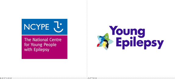 Young Epilepsy Logo, Before and After