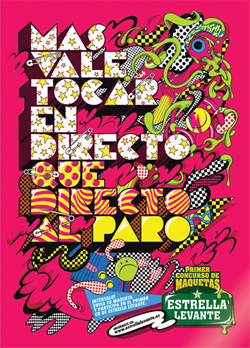 Alex Trochut: Posters for band contest, hosted by beer label Estrella Levante