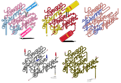 Alex Trochut: A series of tubular lettering of Lorem Ipsum