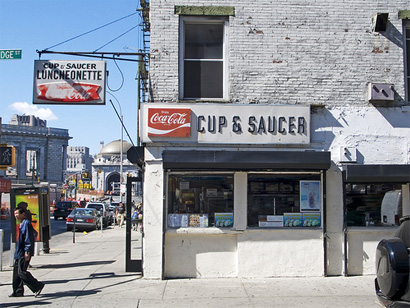 Cup and Saucer Sign, Photograph by Michael Surtees