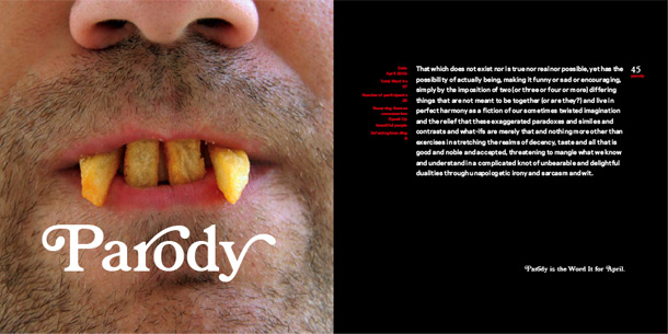 Opening spread for Parody