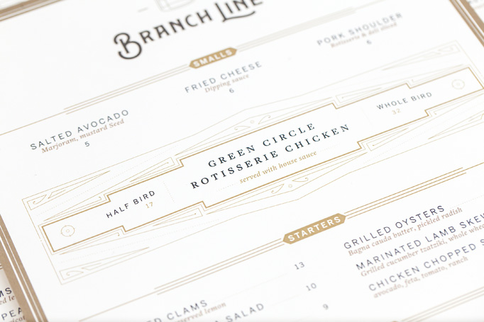 Branch Line Menu by Heart Creative Agency and Sean O'Connor