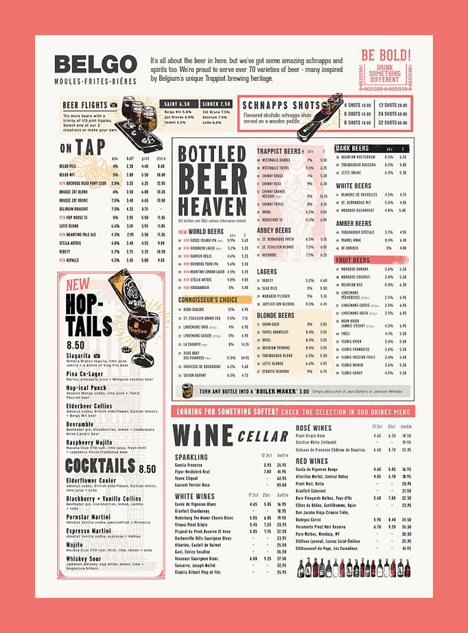 Belgo Menu by Eat With Your Eyes