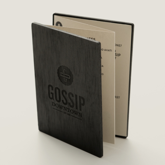 Gossip Menu by Grafix Design Studio