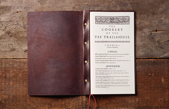 The Tap Trailhouse Menu by Stebbings Partners