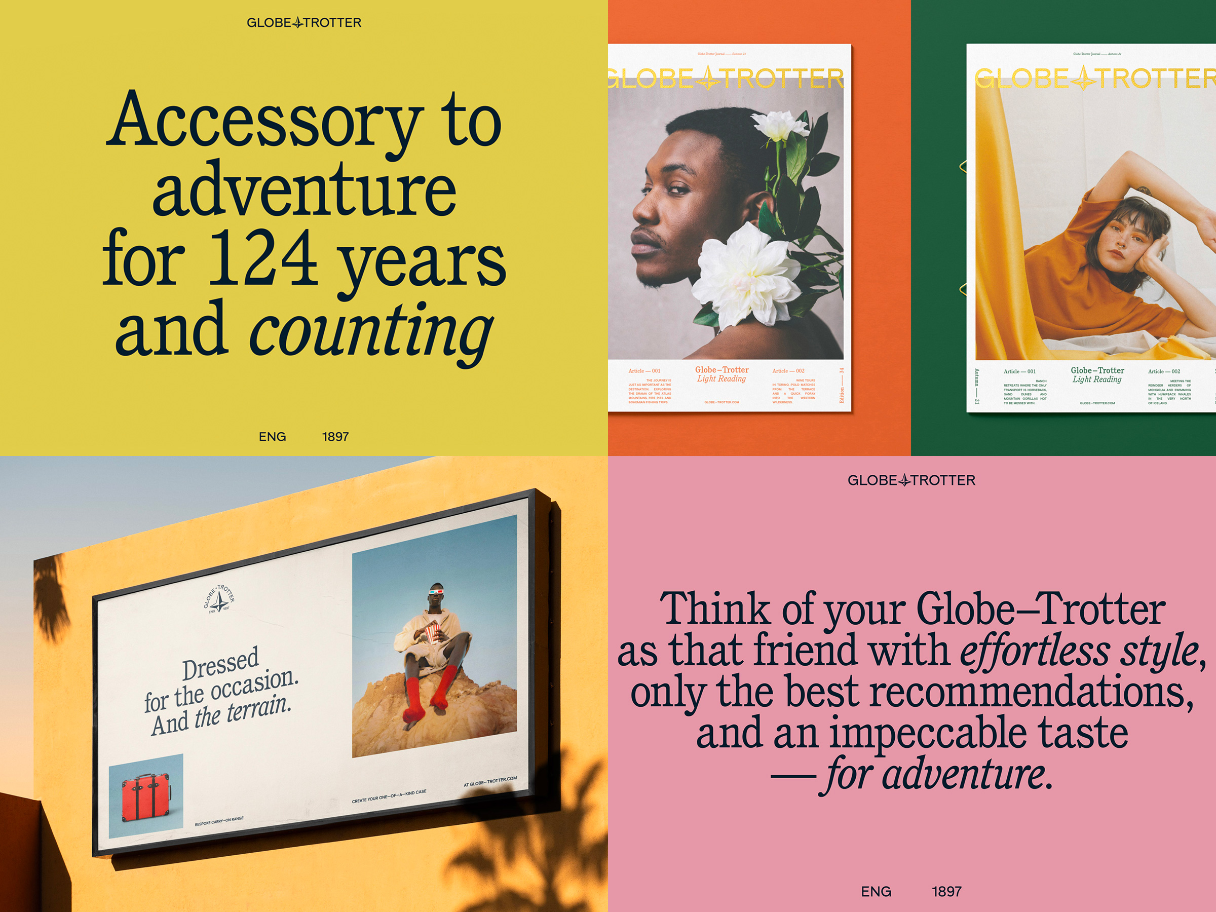 ITC Cushing and Basis Grotesque for Globe-Trotter by Ragged Edge