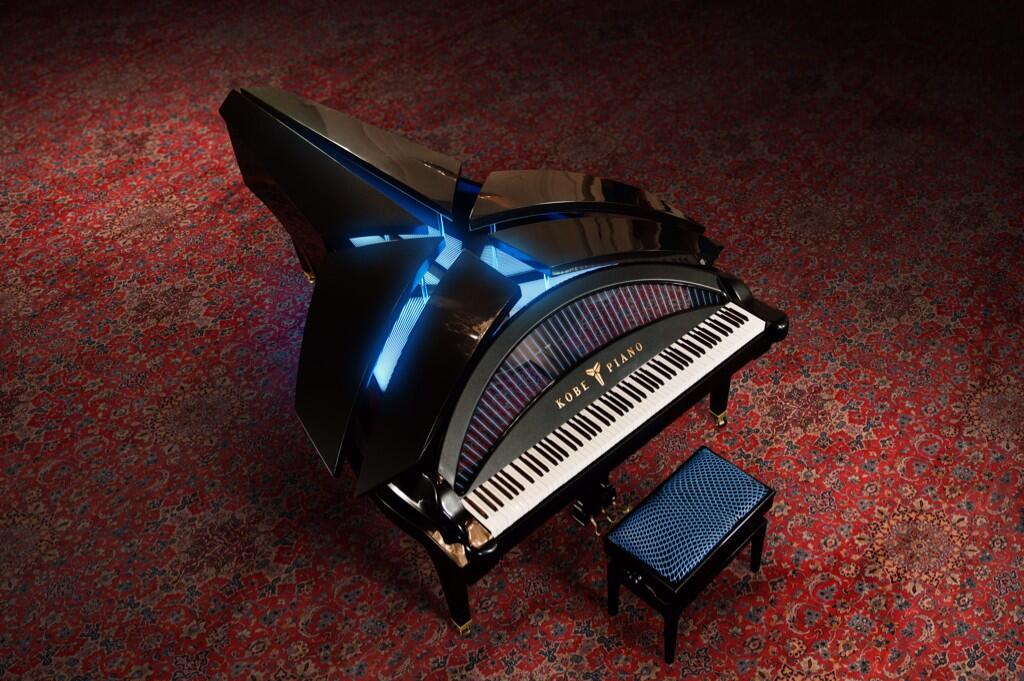Kobe-Bryant-logo-shaped Piano