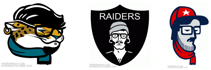 Hipster NFL Logos