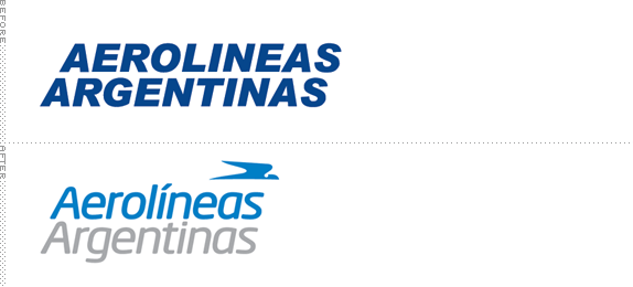 Aerolíneas Argentinas Logo, Before and After