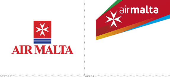 Air Malta Logo, Before and After