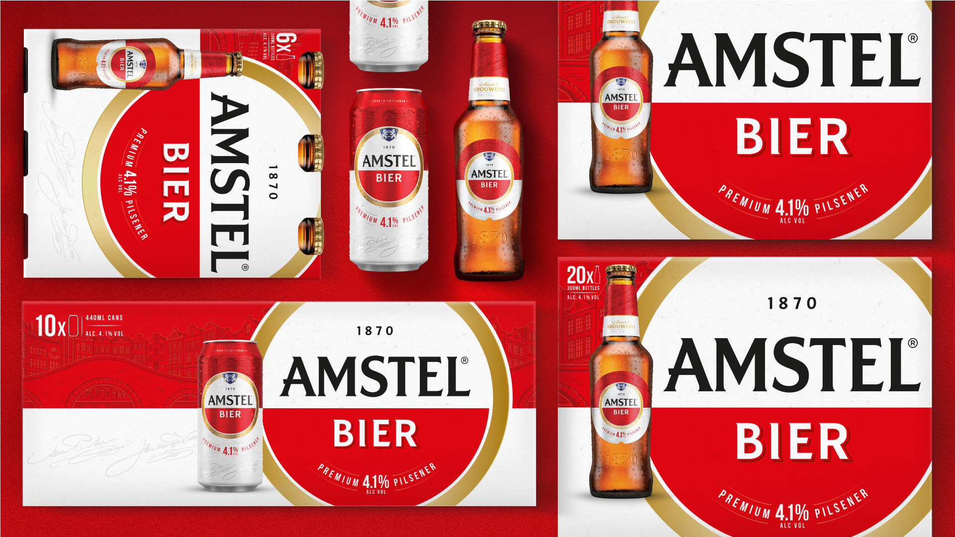 New Logo and Packaging for Amstel by Elmwood