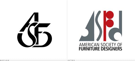 American Society of Furniture Designers Logo, Before and After