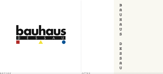 Bauhaus Dessau Foundation Logo, Before and After