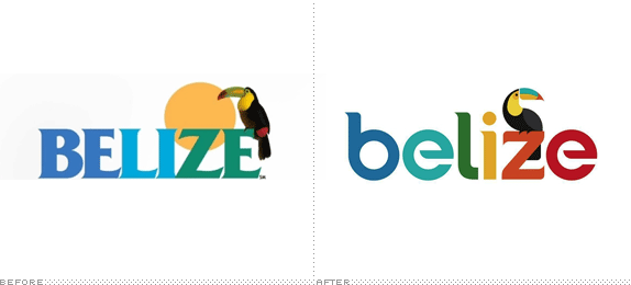 Belize Logo, Before and After