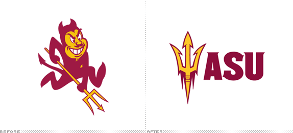 Sun Devils Logo, Before and After