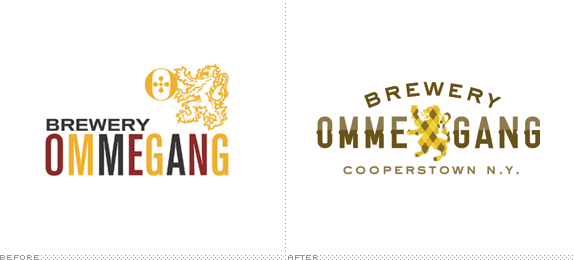 Brewery Ommegang Logo, Before and After