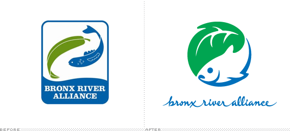 Bronx River Alliance Logo, Before and After
