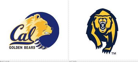 University of California Athletic Department Logo, Before and After