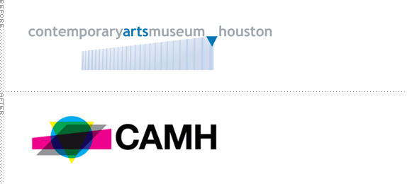 Contemporary Arts Museum Houston Logo, Before and After