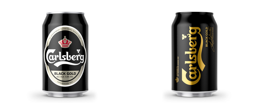 New Packaging for Carlsberg Black Gold by Kontrapunkt