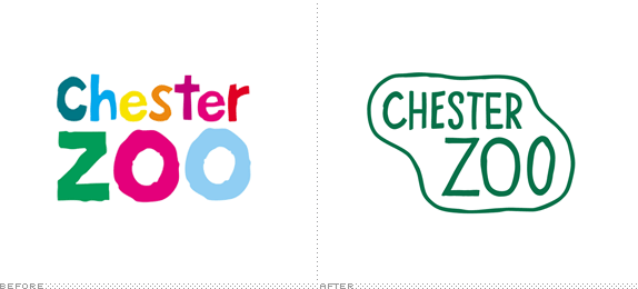 Chester Zoo Logo, Before and After