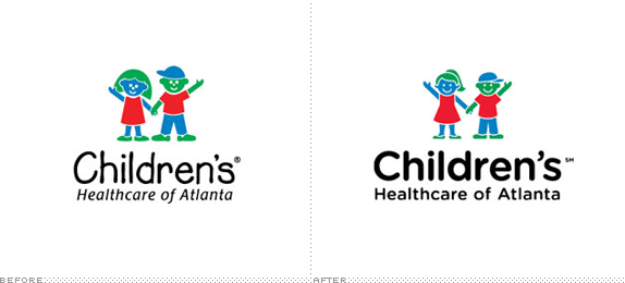 Children's Healthcare of Atlanta Logo, Before and After