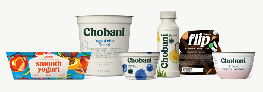 New Logo, Identity, and Packaging for Chobani done In-house