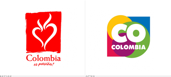 Colombia Logo, Before and After