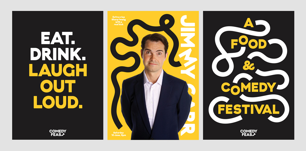 New Logo and Identity for Comedy Feast by Only