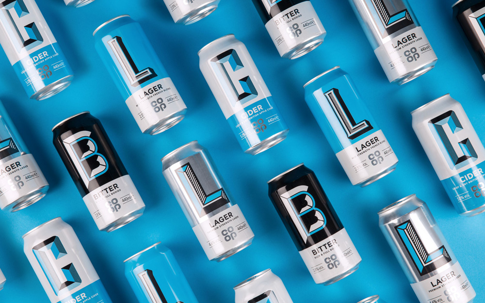 New Packaging for Co-op Alcohol Beverages by Robot Food