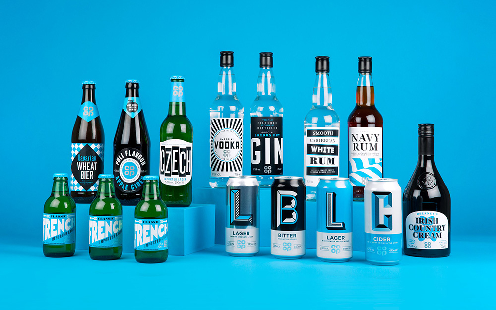 New Packaging for Co-op Alcohol Beverages by Robot Food