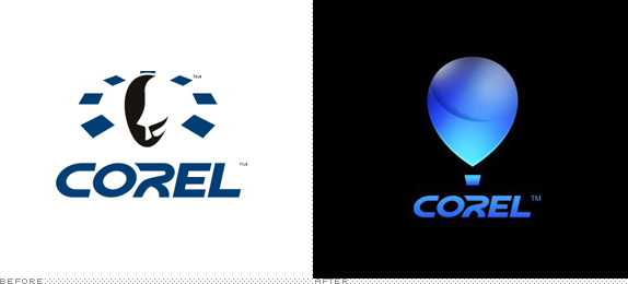 Corel Logo, Before and After