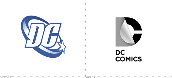 DC Comics Logo, Before and After