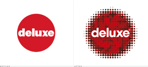 Deluxe Logo, Before and After