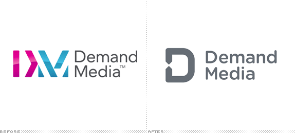 Demand Media Logo, Before and After