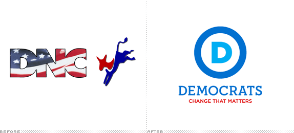 National Democratic Committee Logo, Before and After