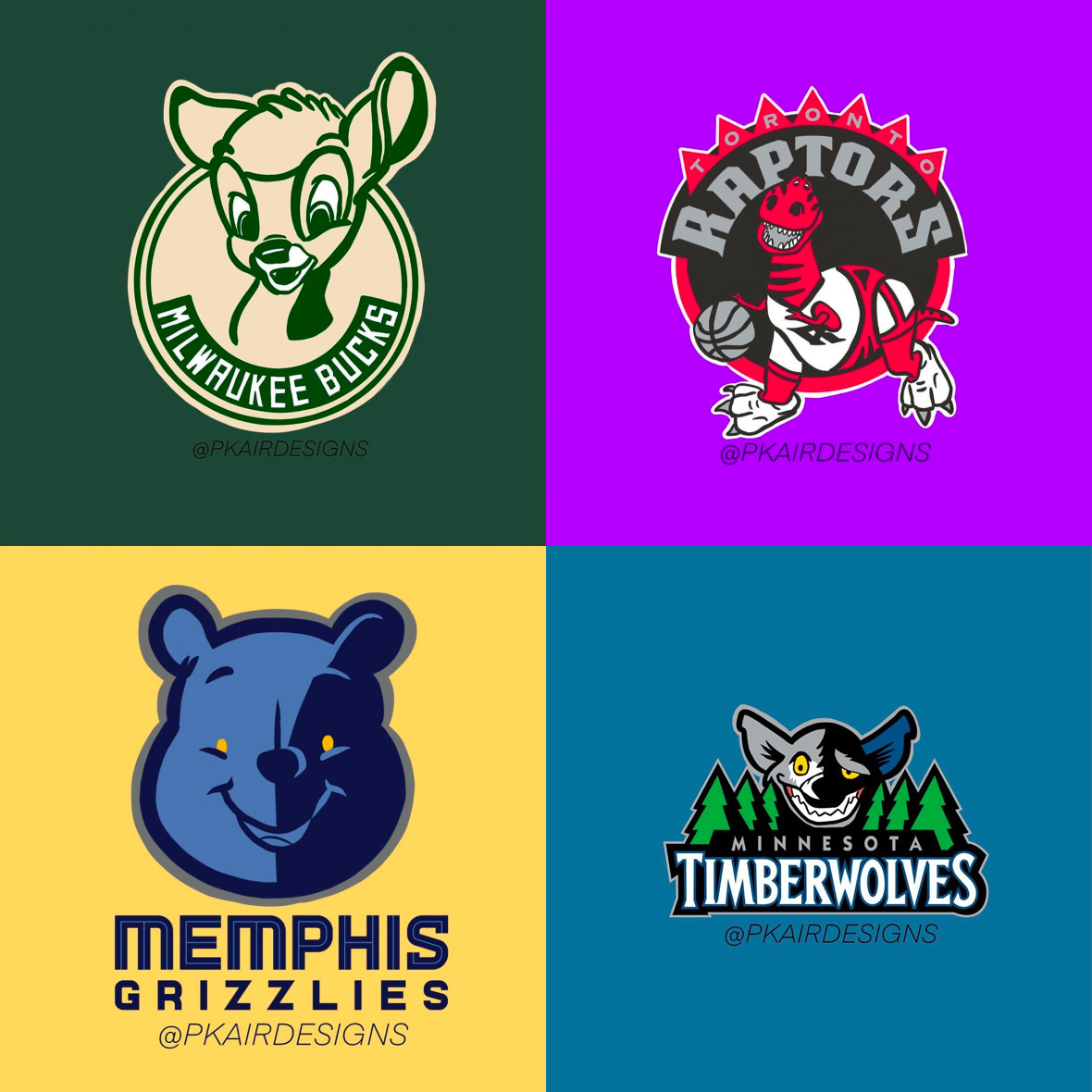 Disney/Pixar NBA Logos